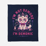 Demonic Cat-None-Fleece-Blanket-eduely
