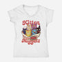 Pop Kitten Nuggets-Womens-V-Neck-Tee-dandingeroz