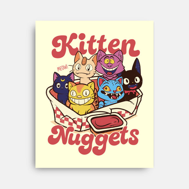 Pop Kitten Nuggets-None-Stretched-Canvas-dandingeroz
