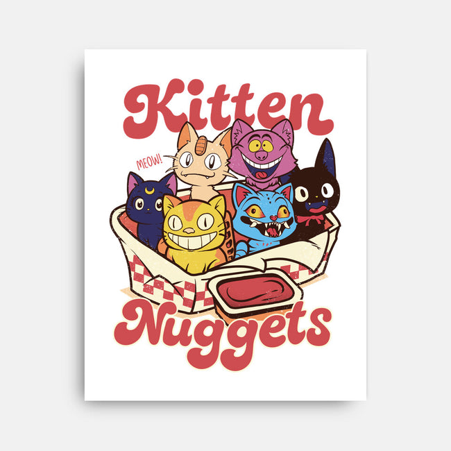 Pop Kitten Nuggets-None-Stretched-Canvas-dandingeroz