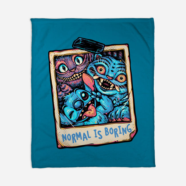 Normal Is Super Boring-None-Fleece-Blanket-glitchygorilla