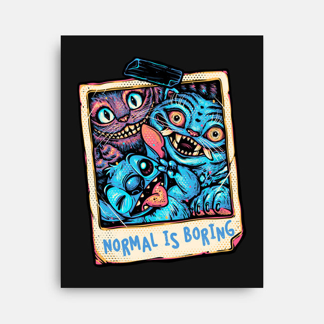 Normal Is Super Boring-None-Stretched-Canvas-glitchygorilla