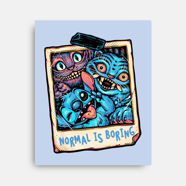 Normal Is Super Boring-None-Stretched-Canvas-glitchygorilla