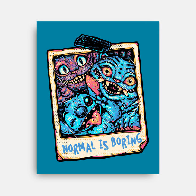 Normal Is Super Boring-None-Stretched-Canvas-glitchygorilla