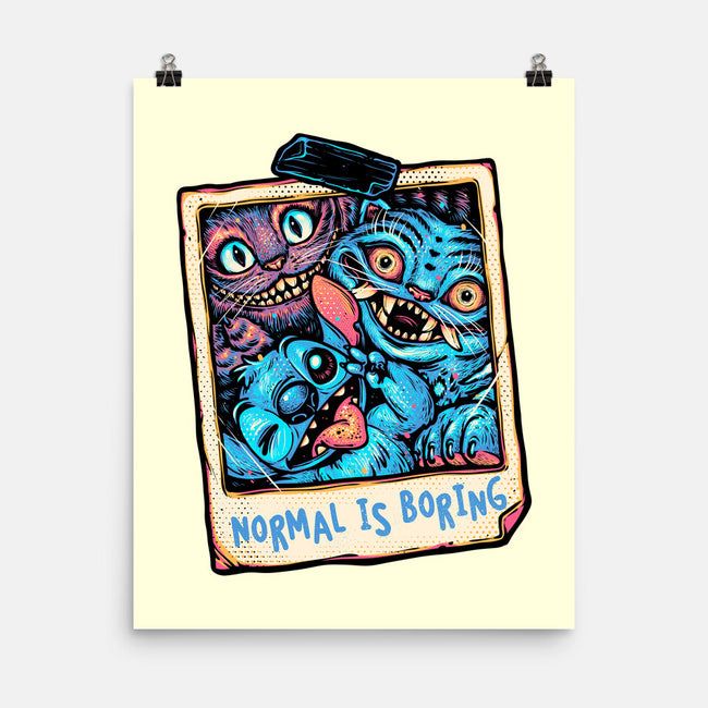 Normal Is Super Boring-None-Matte-Poster-glitchygorilla