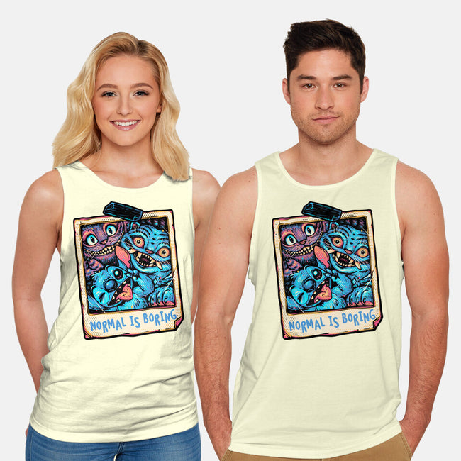 Normal Is Super Boring-Unisex-Basic-Tank-glitchygorilla