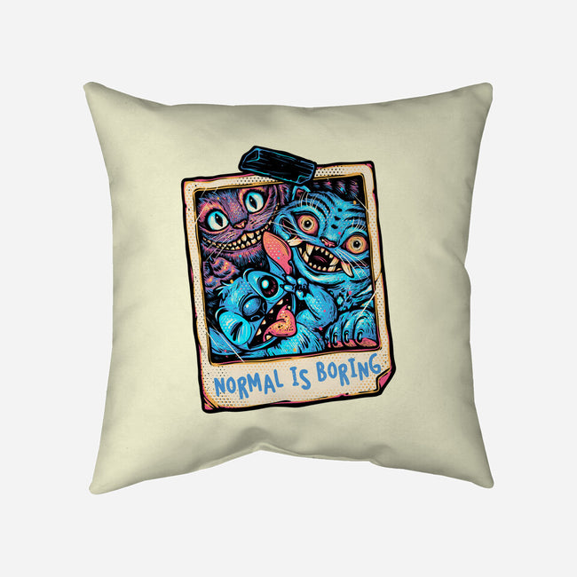Normal Is Super Boring-None-Removable Cover w Insert-Throw Pillow-glitchygorilla