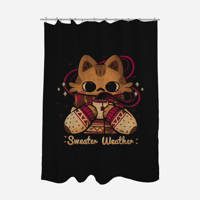Cute Sweater Weather Cat-None-Polyester-Shower Curtain-xMorfina