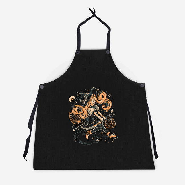 Moonlight Witch-Unisex-Kitchen-Apron-Arigatees