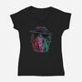 Hunt In Style-Womens-V-Neck-Tee-glitchygorilla