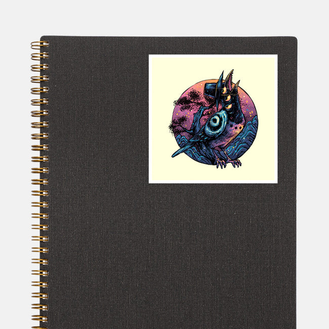 Crow From The Underworld-None-Glossy-Sticker-glitchygorilla