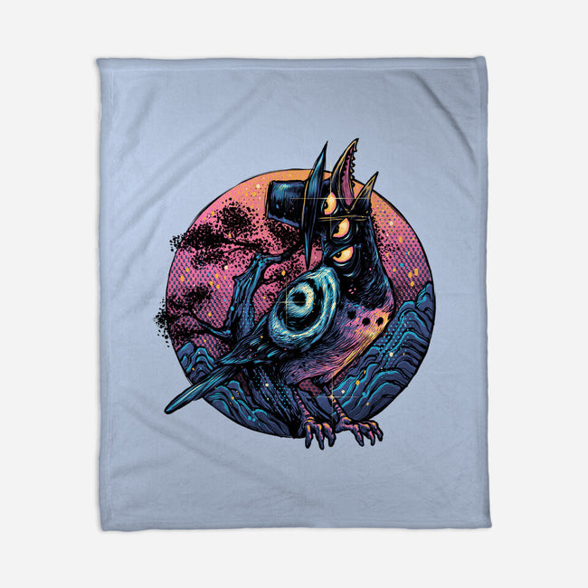Crow From The Underworld-None-Fleece-Blanket-glitchygorilla