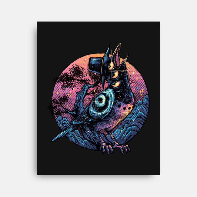 Crow From The Underworld-None-Stretched-Canvas-glitchygorilla