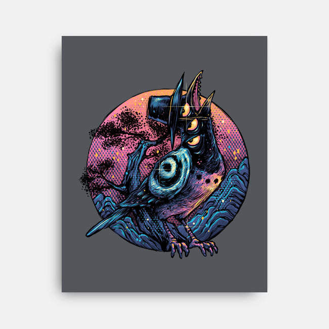 Crow From The Underworld-None-Stretched-Canvas-glitchygorilla