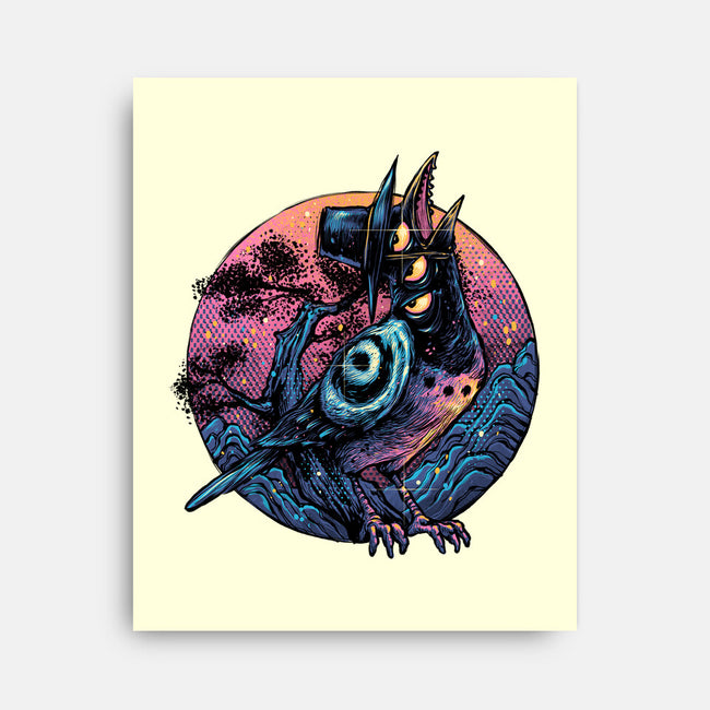 Crow From The Underworld-None-Stretched-Canvas-glitchygorilla