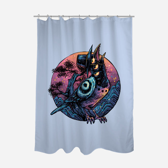 Crow From The Underworld-None-Polyester-Shower Curtain-glitchygorilla