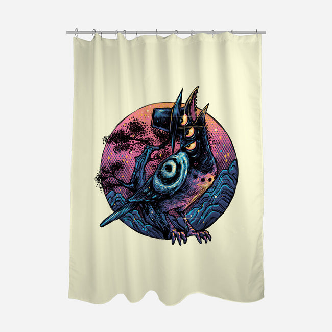Crow From The Underworld-None-Polyester-Shower Curtain-glitchygorilla
