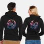 Crow From The Underworld-Unisex-Zip-Up-Sweatshirt-glitchygorilla