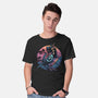 Crow From The Underworld-Mens-Basic-Tee-glitchygorilla