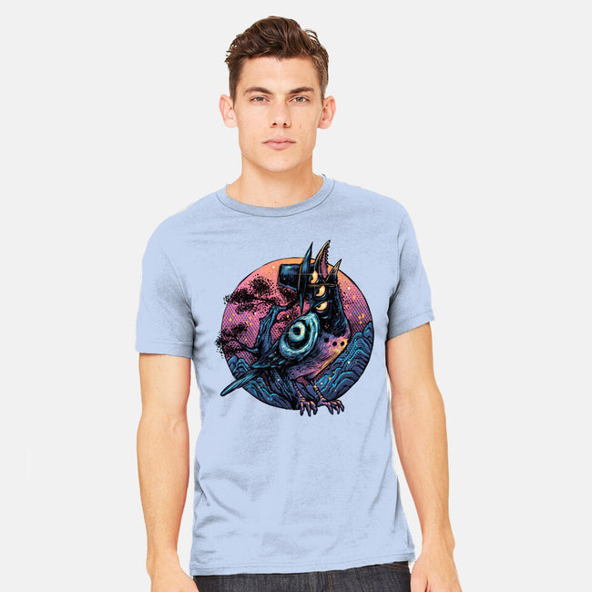 Crow From The Underworld-Mens-Heavyweight-Tee-glitchygorilla