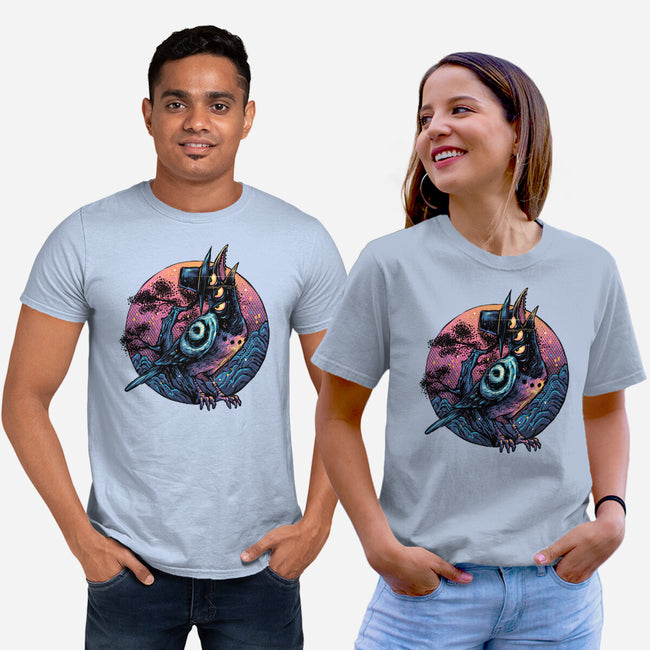 Crow From The Underworld-Unisex-Basic-Tee-glitchygorilla