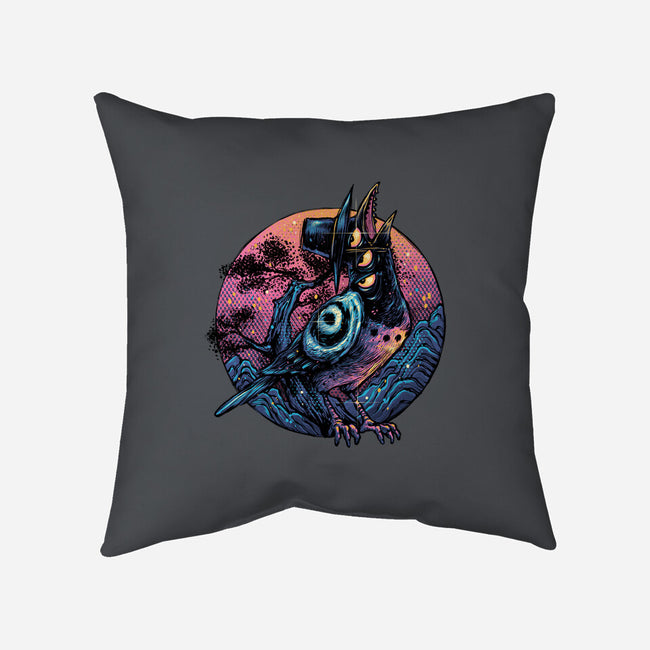 Crow From The Underworld-None-Removable Cover w Insert-Throw Pillow-glitchygorilla