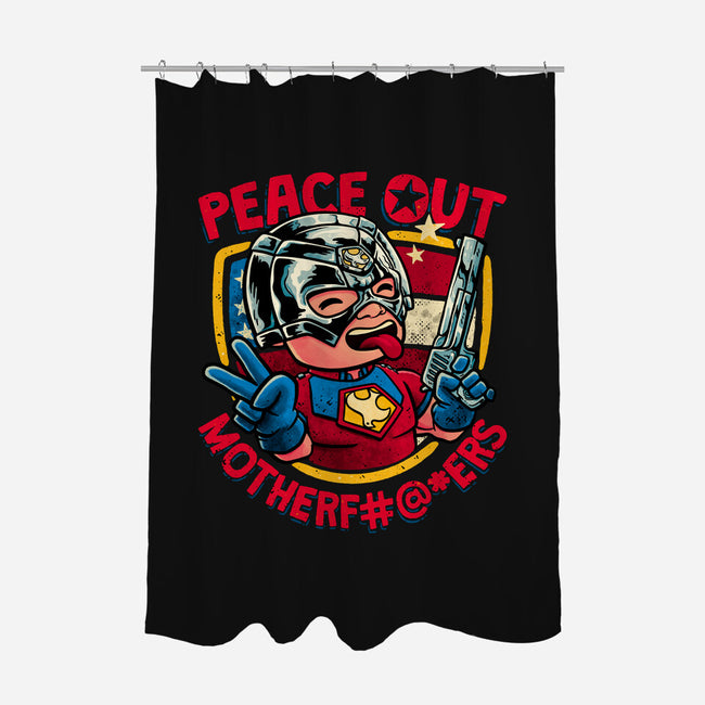 Peace Out-None-Polyester-Shower Curtain-teesgeex