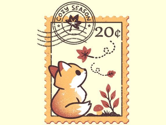 Autumn Fox Postage Stamp