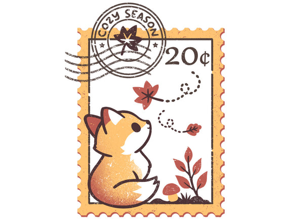 Autumn Fox Postage Stamp