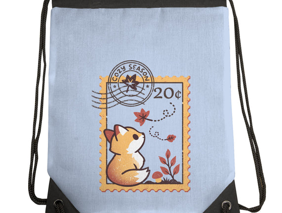 Autumn Fox Postage Stamp