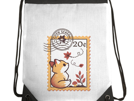 Autumn Fox Postage Stamp