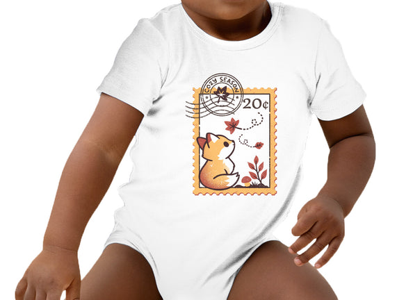 Autumn Fox Postage Stamp