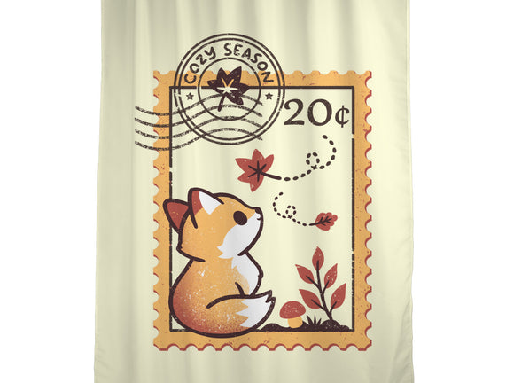 Autumn Fox Postage Stamp