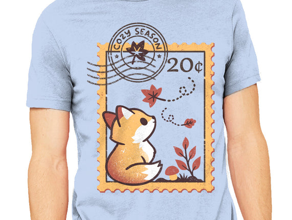 Autumn Fox Postage Stamp