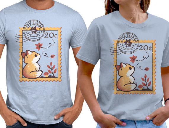 Autumn Fox Postage Stamp