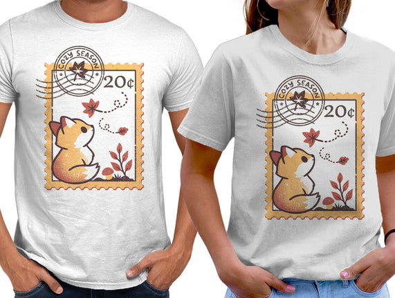 Autumn Fox Postage Stamp