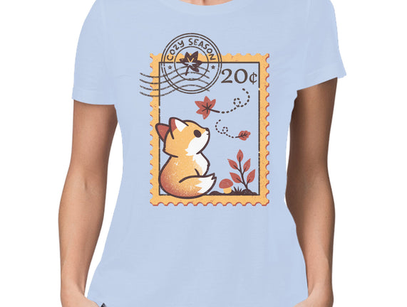 Autumn Fox Postage Stamp
