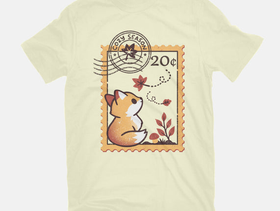 Autumn Fox Postage Stamp