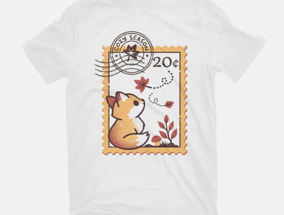 Autumn Fox Postage Stamp