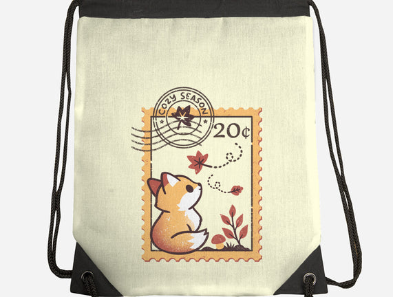 Autumn Fox Postage Stamp