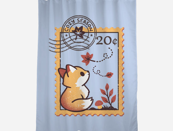 Autumn Fox Postage Stamp