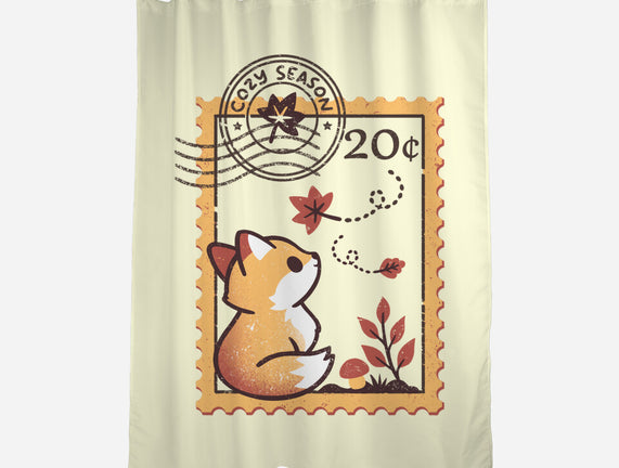 Autumn Fox Postage Stamp