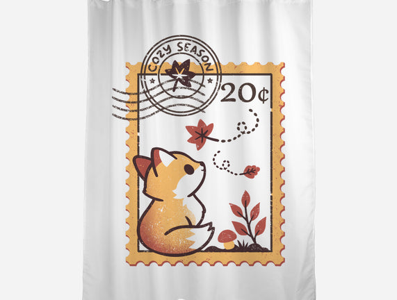 Autumn Fox Postage Stamp