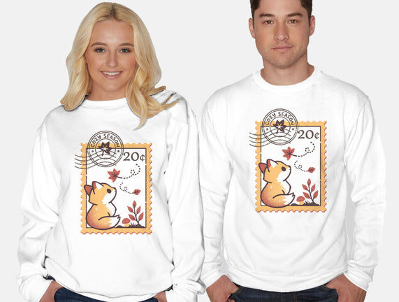 Autumn Fox Postage Stamp