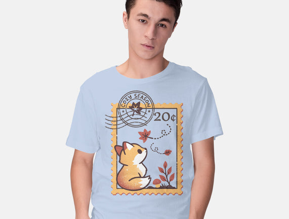Autumn Fox Postage Stamp