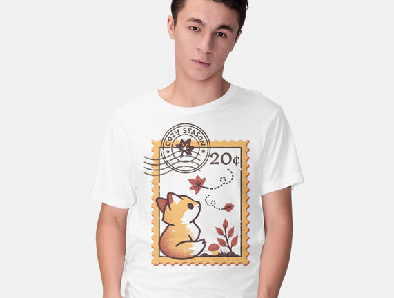 Autumn Fox Postage Stamp