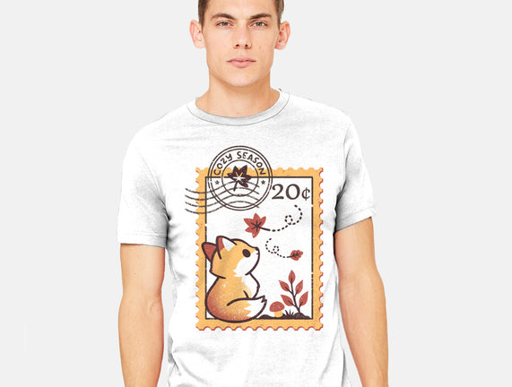 Autumn Fox Postage Stamp