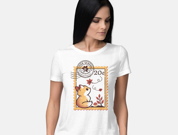 Autumn Fox Postage Stamp