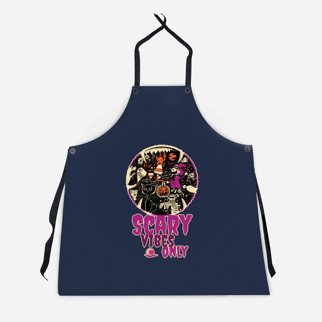 Scary Vibes Only Please-Unisex-Kitchen-Apron-imisko