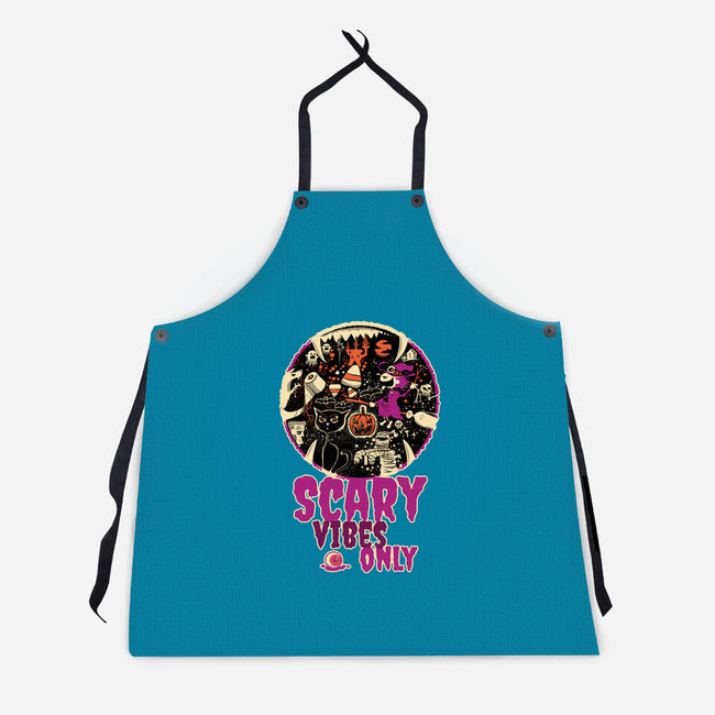 Scary Vibes Only Please-Unisex-Kitchen-Apron-imisko